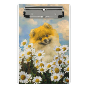 Spitz in der Malerei von Daisis - Originale Hundek Mini Klemmbrett