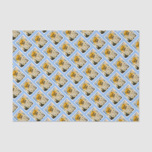 Spitz in der Malerei von Daisis - Originale Hundek Seidenpapier (Vorderseite)