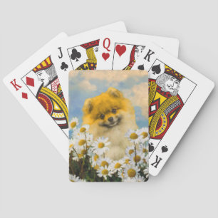 Spitz in der Malerei von Daisis - Originale Hundek Spielkarten