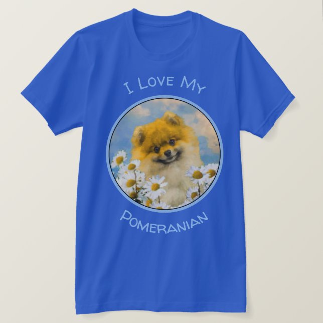 Spitz in der Malerei von Daisis - Originale Hundek T-Shirt (Design vorne)