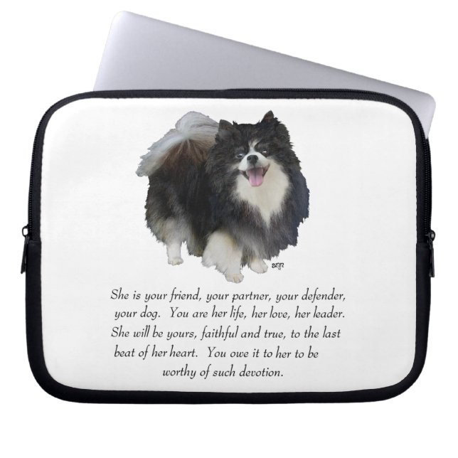 Spitz Keepake Weibchen Laptopschutzhülle (Vorderseite)