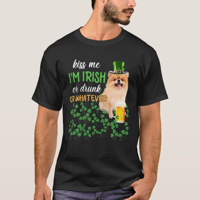 Spitz Küss mir, ich bin irisch oder Betrunken oder T-Shirt (Vorderseite)