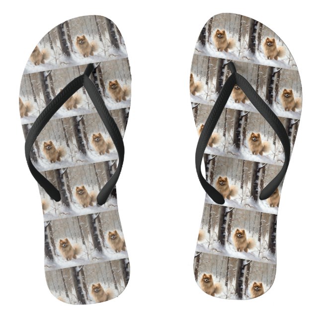 Spitz lässt es Weihnachten schneien Flip Flops (Fußbett)