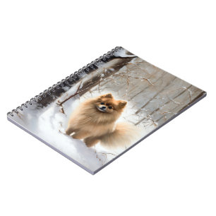 Spitz lässt es Weihnachten schneien Notizblock