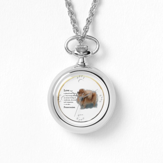 Spitz Liebhaber Geschenke Armbanduhr (Vorderseite)