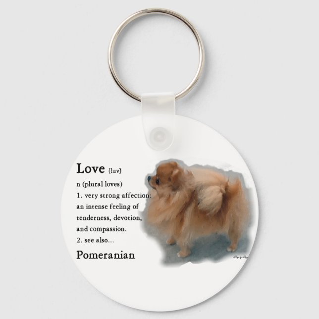 Spitz Liebhaber Geschenke Schlüsselanhänger (Vorderseite)