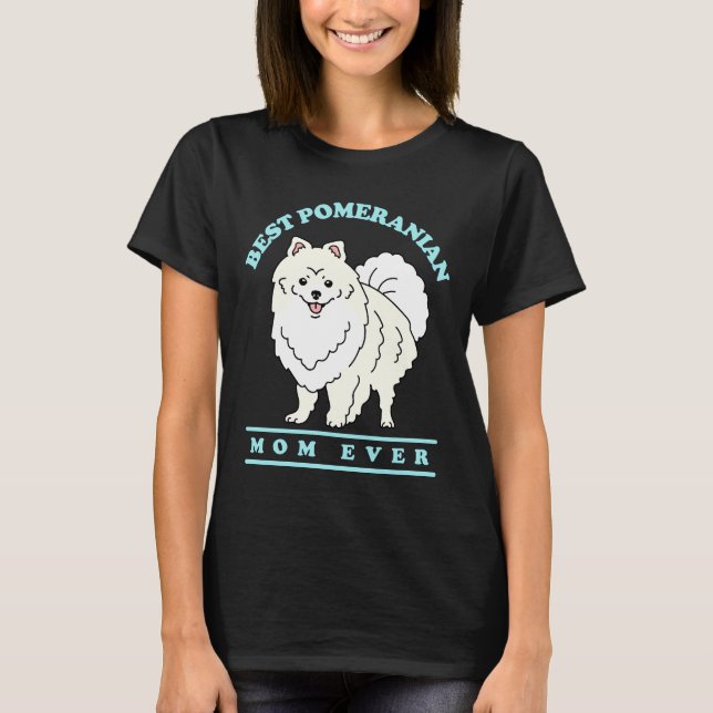 Spitz Mama Dog Eigentümer Spitz T-Shirt (Vorderseite)