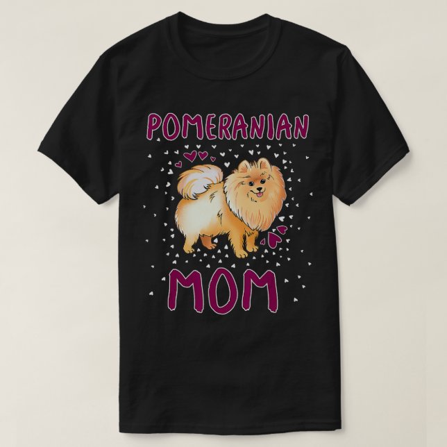 Spitz Mama Funny Spitz Eigentümer Zitat Wo T-Shirt (Design vorne)