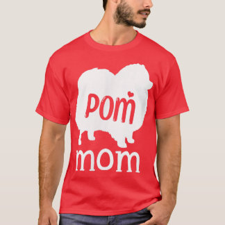Spitz Mama Gift Niedlichen Spitz Hund Lover Gra T-Shirt