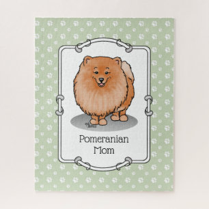 Spitz Mama Pom Mama (orange rot) Niedliche Hunde M