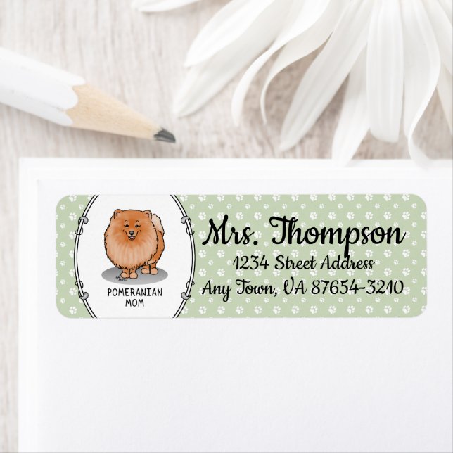 Spitz Mama Pom Mama (orange rot) Niedliche Hunde M (Insitu)