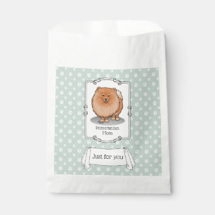 Spitz Mama Pom Mama (orange rot) Niedliche Hunde M Geschenktütchen
