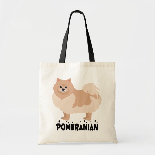 Spitz Mama Pom Pom Welpe Dog Vater Rescue Tragetasche (Vorne)