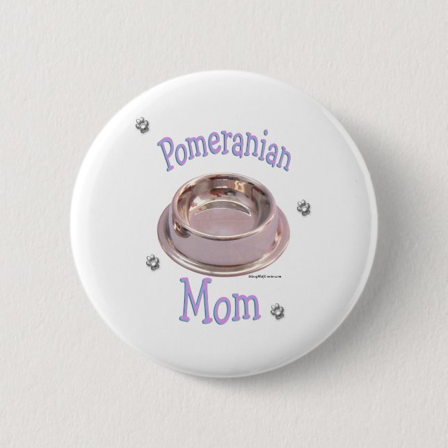 Spitz-Mama - Schaltfläche Button (Vorderseite)