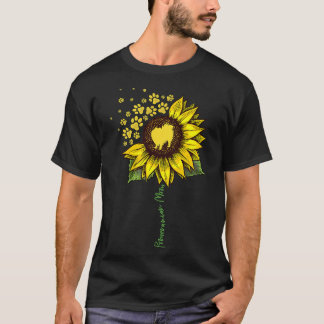 Spitz Mama Sonnenblume Spitz Hund Mama Mama T-Shirt