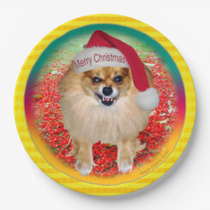 Spitz Marley lustiges schlechtes Sankt Pappteller