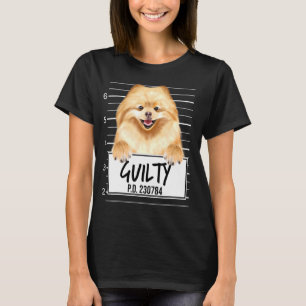 Spitz Mugshot Guilty Dog T-Shirt