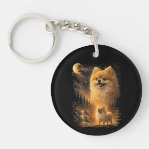 Spitz Nain Hurleur à la Lune – Chien Drôle Vintage