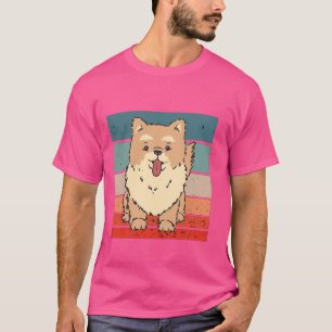 Spitz niedlich flauschiger Hund Happy Zunge out pl T-Shirt