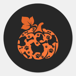 Spitz Niedlich Pumpkin Form Halloween Thanksgiv Runder Aufkleber