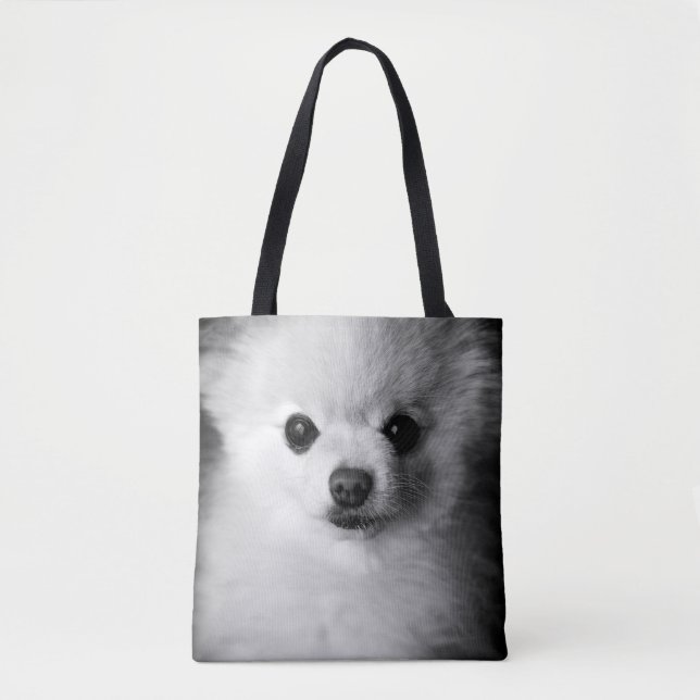 Spitz Niedlicher Hund Foto Totbeutel Tasche (Vorderseite)
