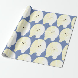 Spitz, niedliches Flufft Hundeverpackungs-Papier Geschenkpapier