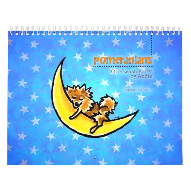 Spitz Off-Leash Art™ Vol. 1 Kalender (Titelbild)