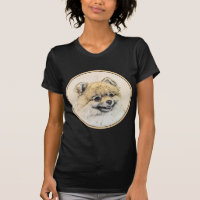 Spitz (Orange) Malerei - Originale Hundekunst
