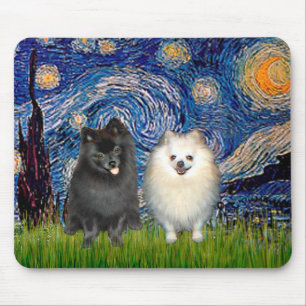 Spitz Pair (B+W)-Starry Night Mousepad