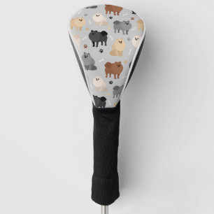Spitz Paw-Drucke und Hundeknochen Golf Headcover
