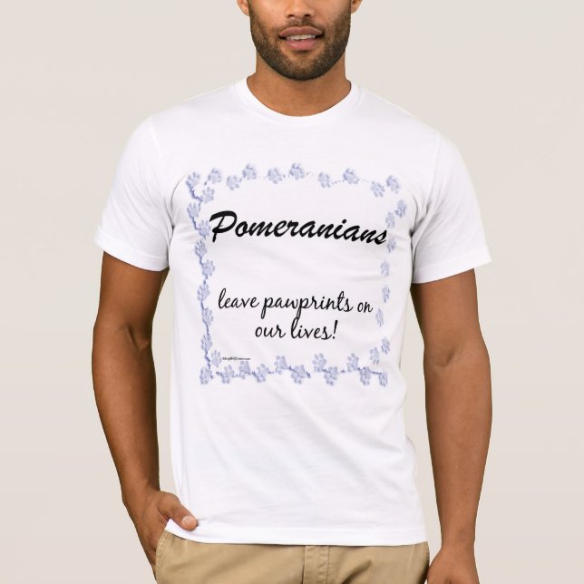 Spitz Pawprints T - Shirt (Vorderseite)