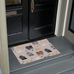 Spitz Pfoten und Dog Bones Doormat Fußmatte