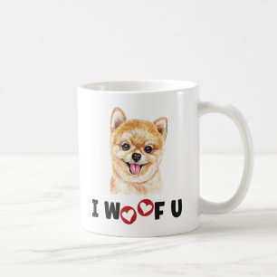 Spitz Pom Dog I Woof You Kaffeetasse