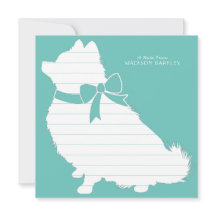 Spitz Pom Dog Welpe Danke Karte