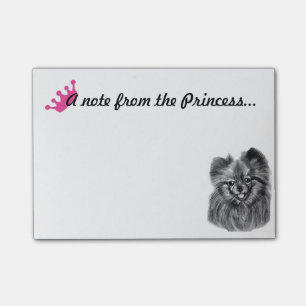Spitz-Prinzessin Notes mit Originalvorlage Post-it Klebezettel
