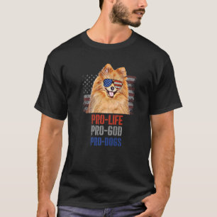 Spitz Pro Life Pro God Pro Hunde T-Shirt