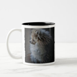 Spitz Puppy Zweifarbige Tasse