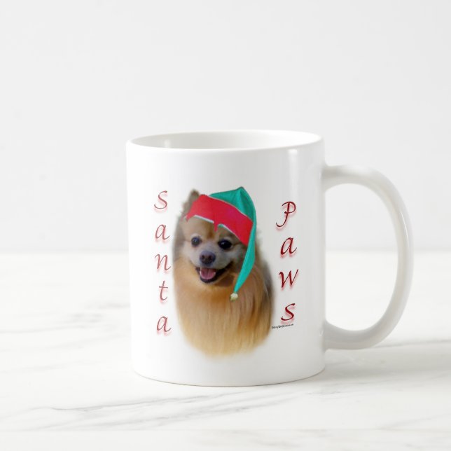 Spitz Santa Paws Kaffeetasse (Rechts)
