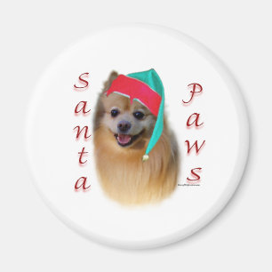 Spitz Santa Paws Magnet