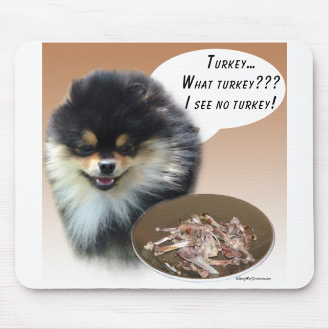 Spitz (schwarz) Türkei Mousepad (Vorne)
