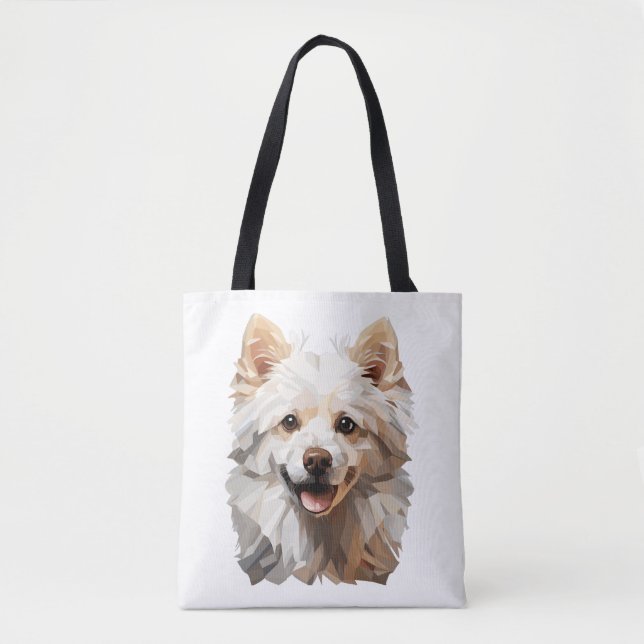 Spitz Spitz weiß in Polygon-Klasse Tasche (Vorderseite)