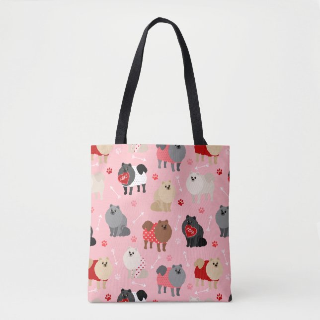Spitz Valentine Muster Tasche (Vorderseite)