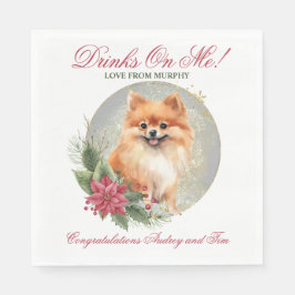 Spitz Wedding Napkins mit Hunden Foto Serviette