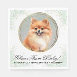 Spitz Wedding Napkins mit Hunden Foto Serviette