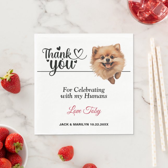 Spitz Wedding Vielen Dank Serviette (Beispiel)