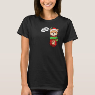 Spitz Weihnachten frohe Weihnachten in Pocket Orna T-Shirt