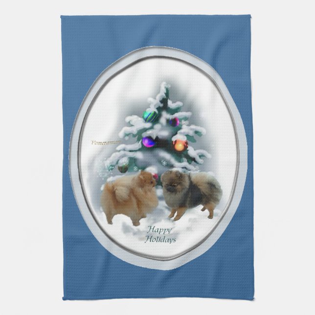 Spitz Weihnachten Küchentuch (Vertikal)