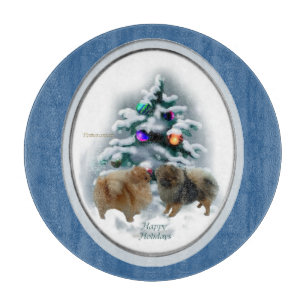 Spitz Weihnachten Schneidebrett