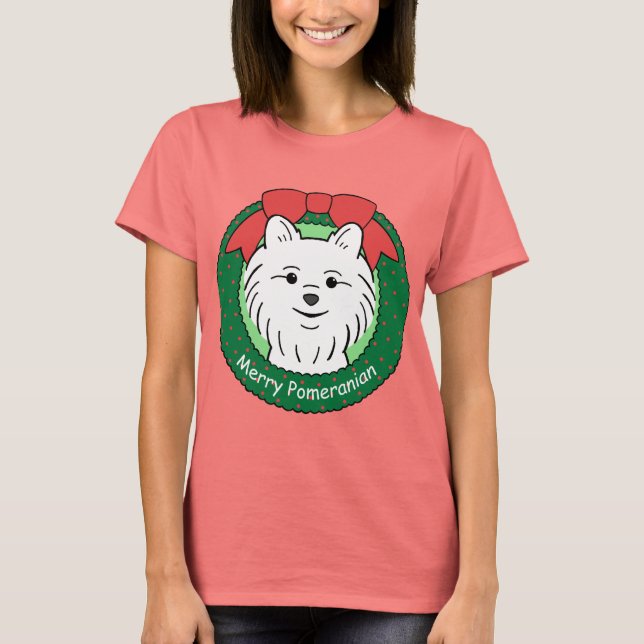 Spitz Weihnachten T-Shirt (Vorderseite)