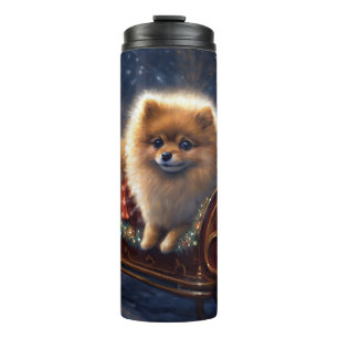 Spitz Weihnachts Feierliche Jahreszeit gebürstet Thermosbecher